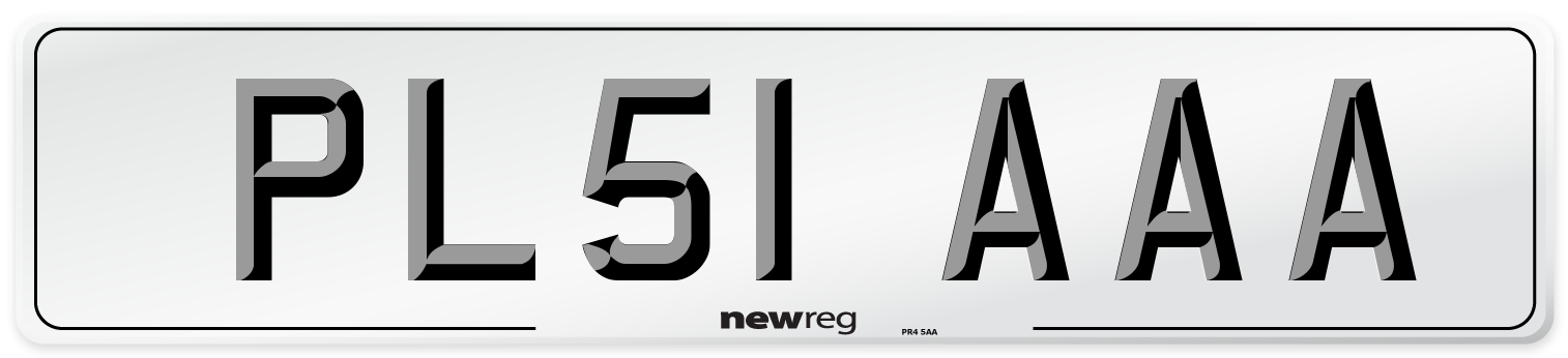PL51 AAA Number Plate from New Reg